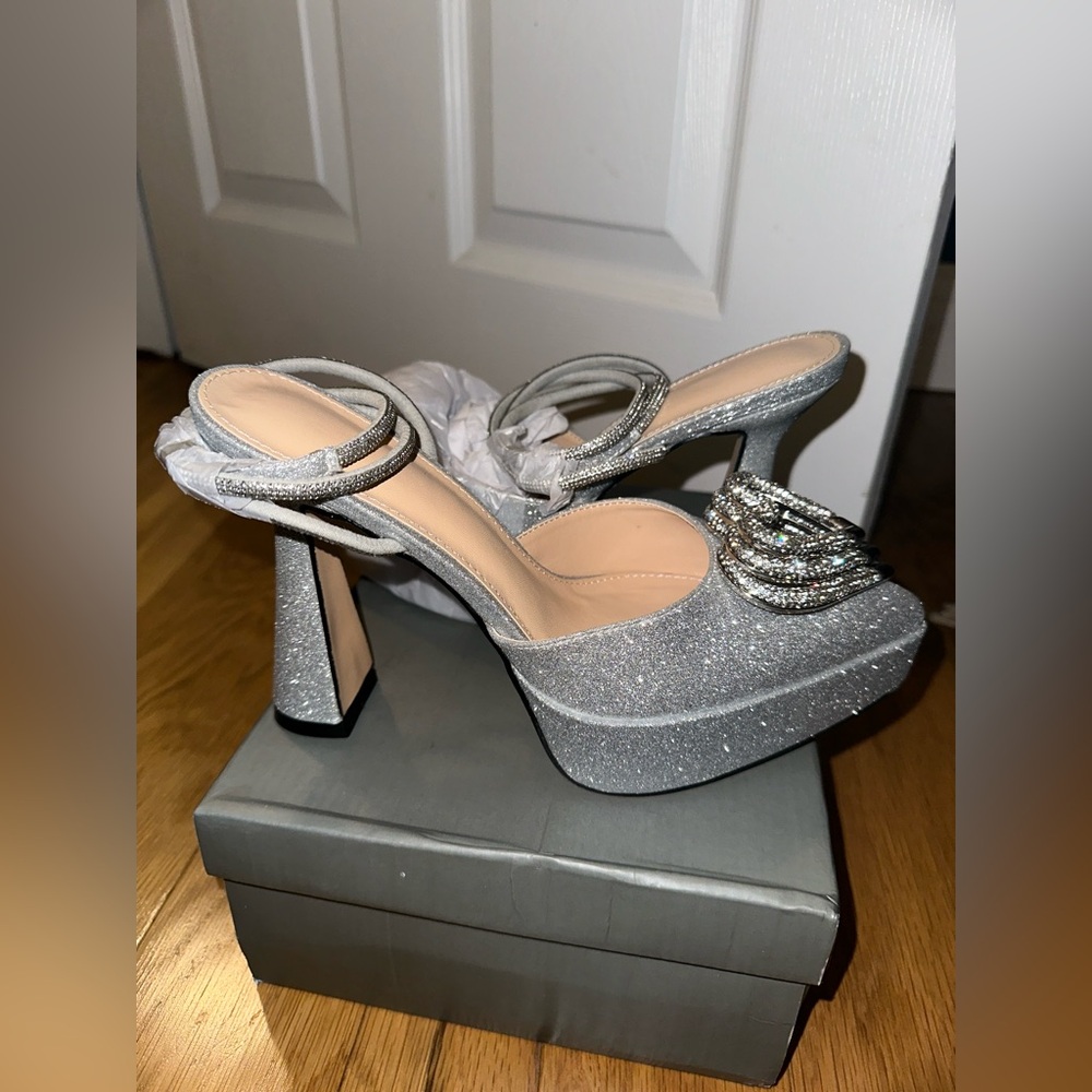 Silver Platform Heels
